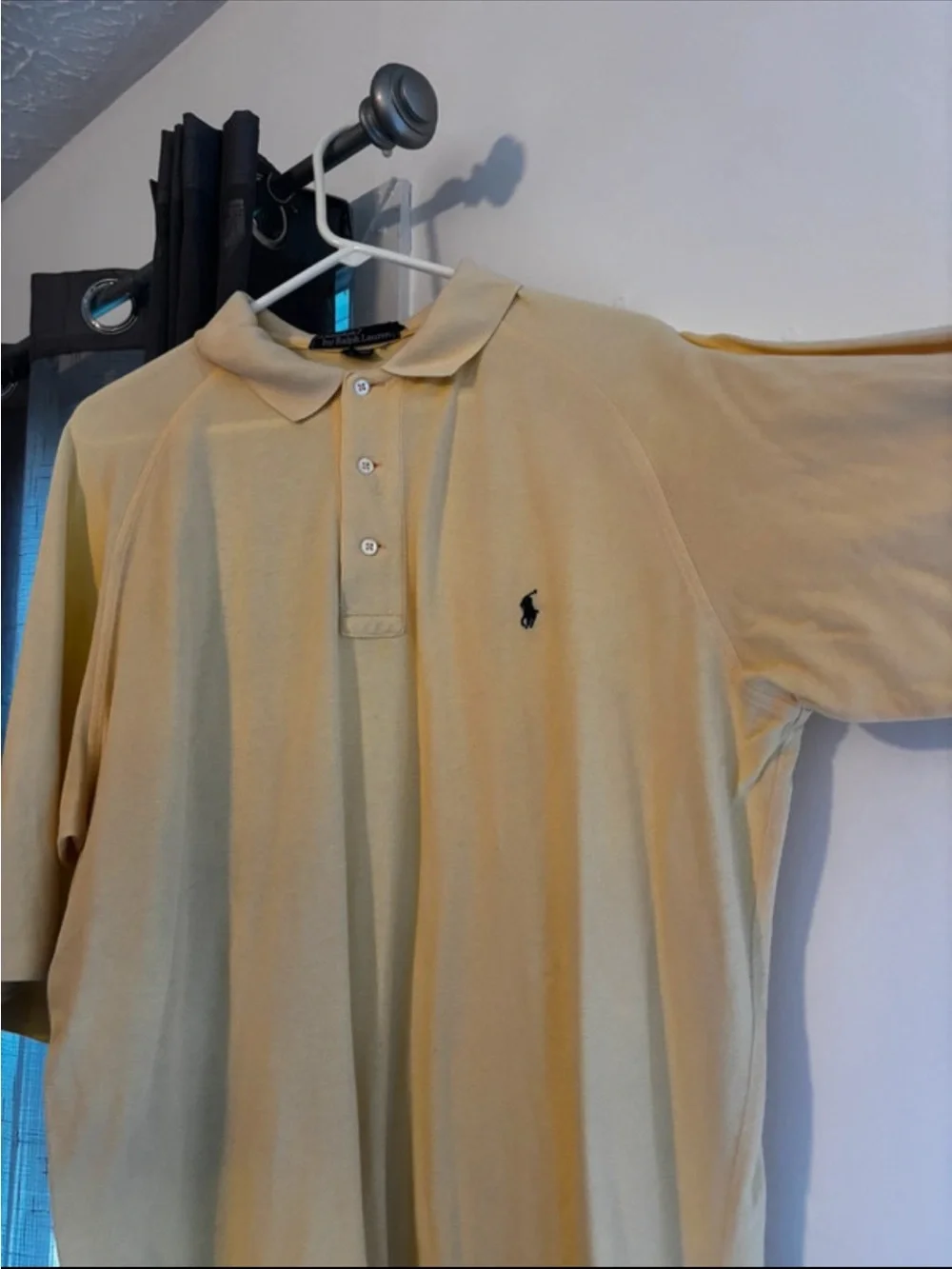 Ralph Lauren Men’s Pale Yellow Polo with Navy Pony